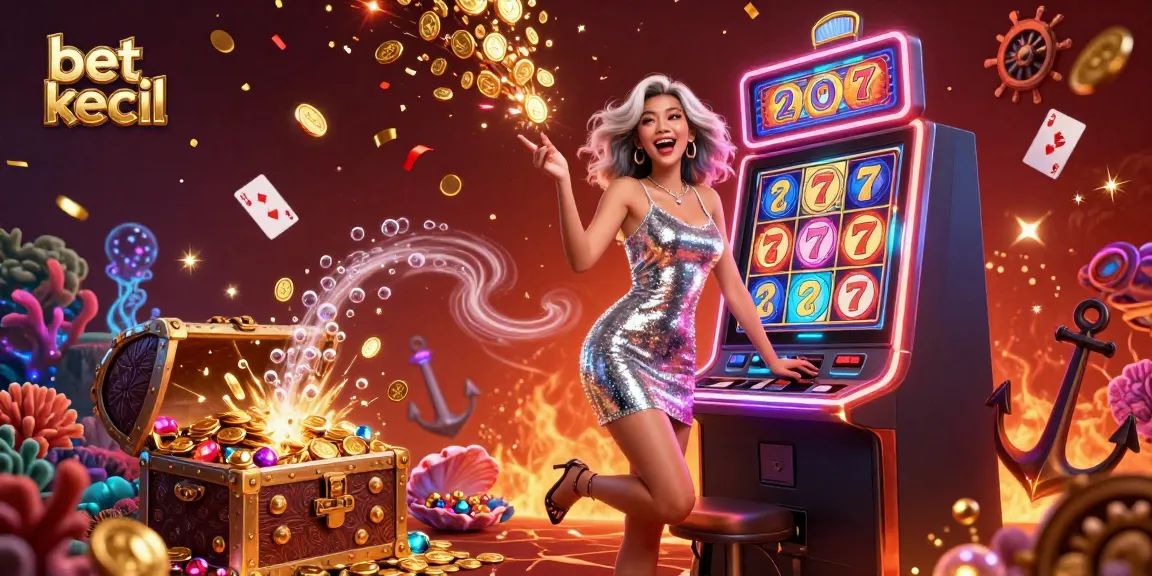 Experience the thrill of low stakes with bet kecil, showcasing slot action and jackpot excitement.