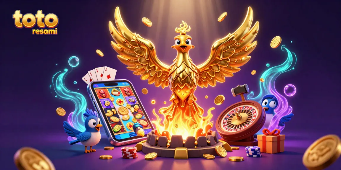 Win big with toto slot resmi in this vivid, colorful casino scene packed with excitement.