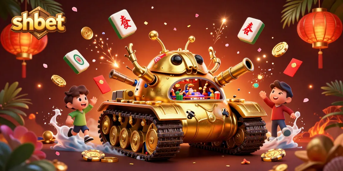 Experience the thrill of shbet with a vibrant casino-themed 3D illustration showcasing a unique beetle tank.