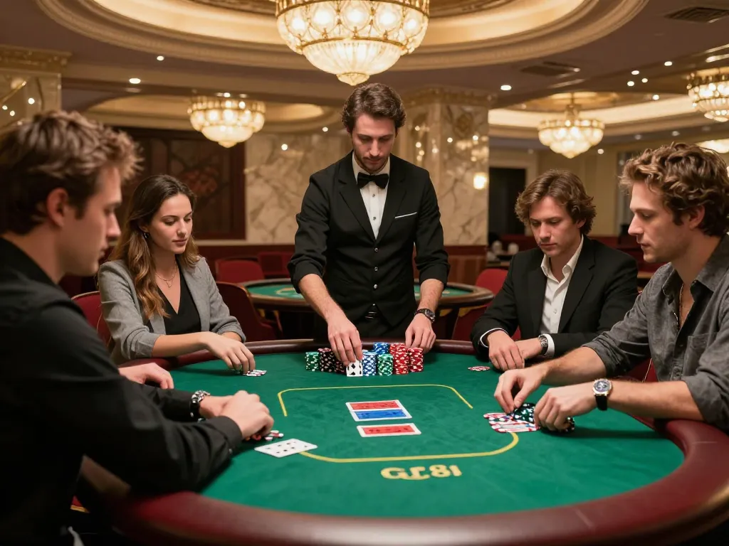 Players enjoying a thrilling poker game at GO88 casino with intense strategy and excitement.