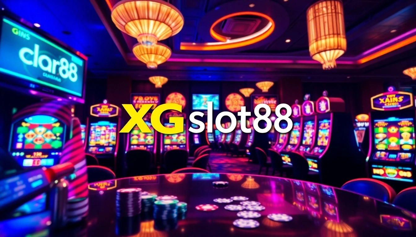 Menangkan jackpot di xgslot88 dengan mesin slot berwarna-warni yang berputar.