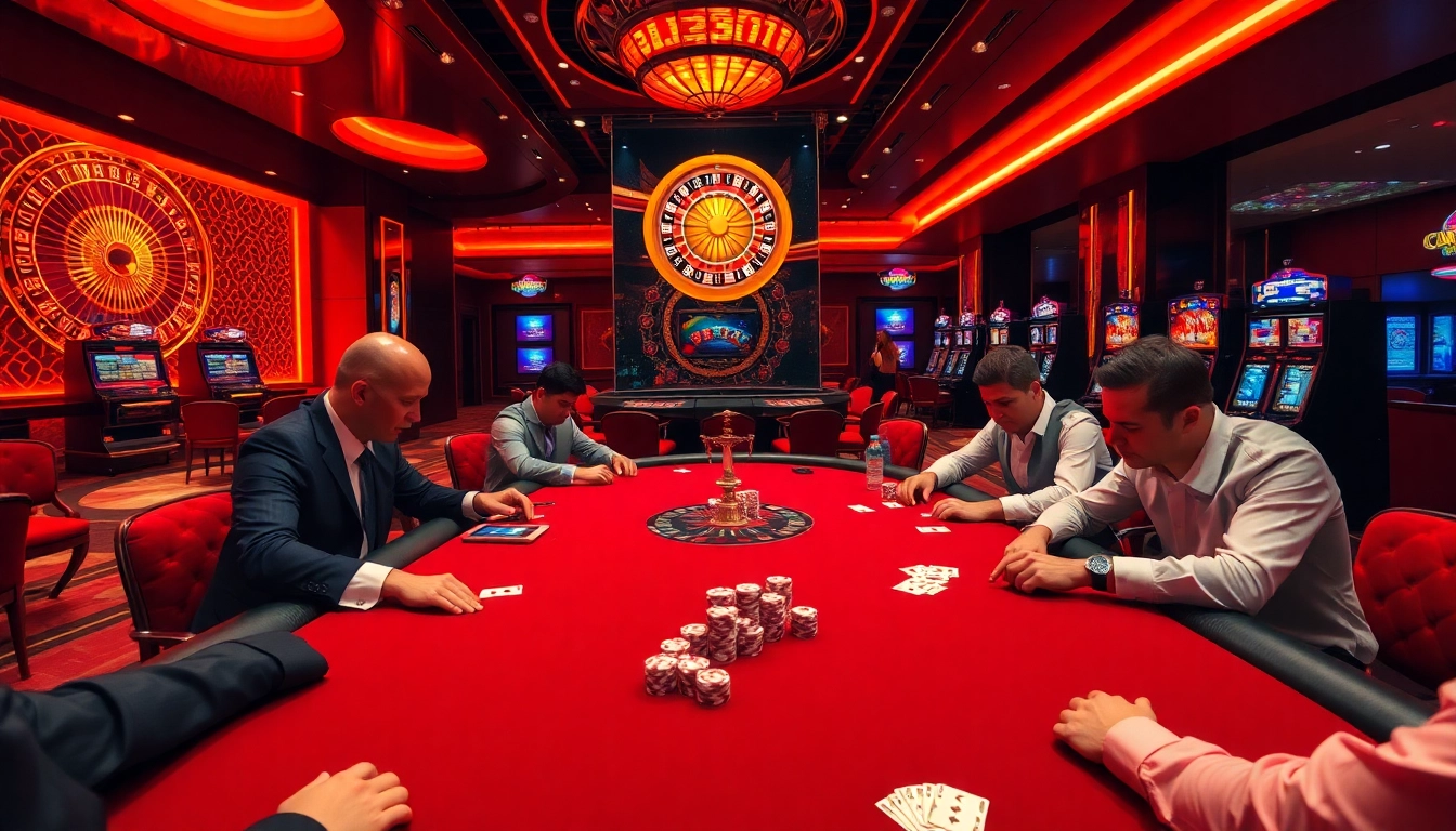 Experience the thrill of card games at the hidden wiki site-themed casino with intense players.