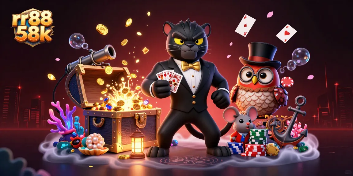 Experience thrilling casino action at rr88 58k with stylish characters amidst immersive gaming elements.