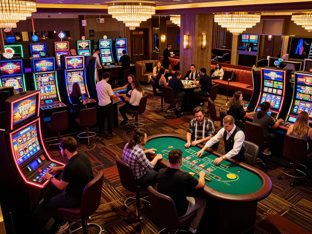 Players enjoying thrilling blackjack games at the B52 club casino, vibrant atmosphere with engaging gameplay