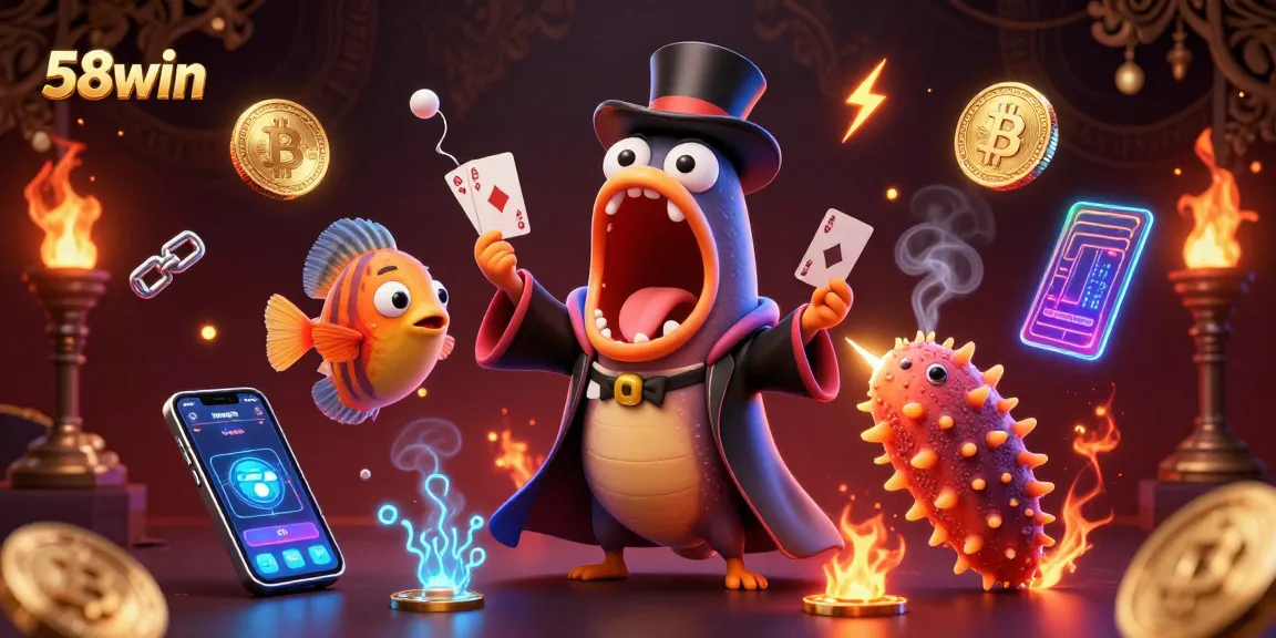 Engage with exciting 58win gaming as deep-sea characters bring the magic of online casino to life.