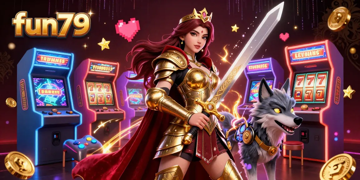 Play thrilling games on fun79 with vibrant visuals, including slots and arcade elements.