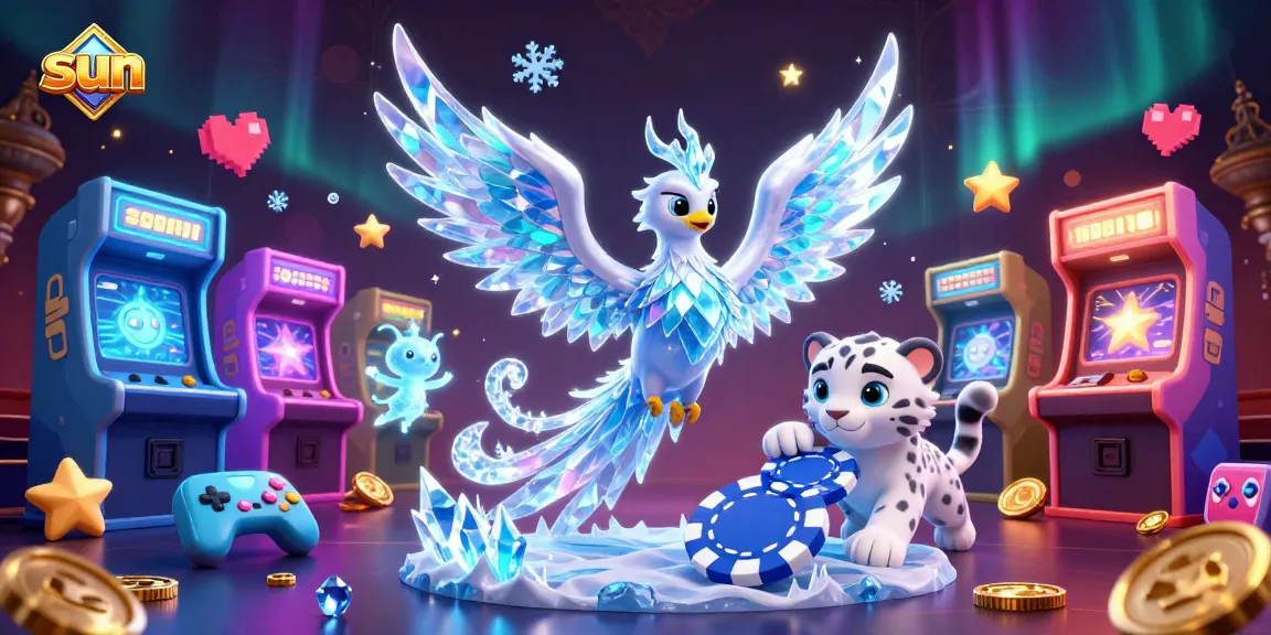 Spin to win at Sun with vibrant casino elements in this captivating digital fantasy scene.
