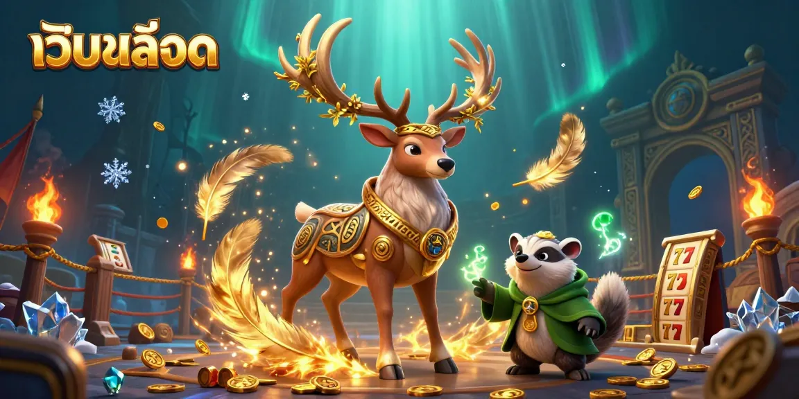 Engage with the exciting world of เว็บสล็อต as a Celtic druid stag and wise badger explore a mystical casino