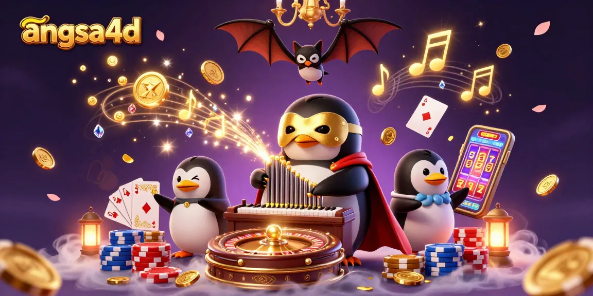 Engage in casino excitement with angsa4d and witness a vibrant scene bursting with golden coins and winning icons.