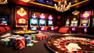 Experience the thrill of gaming at bet88 .com with vibrant casino tables, poker chips, and exciting slot machines.