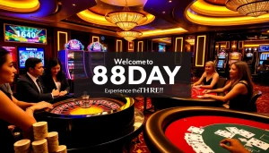 Players enjoying the excitement of 8DAY at a luxurious casino table.